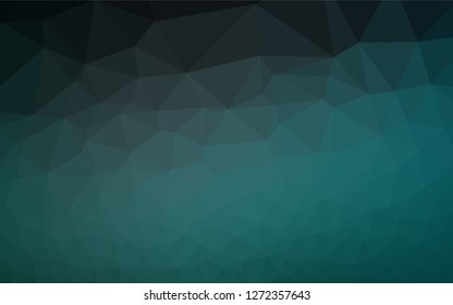 Dark Blue, Green vector abstract mosaic background. Creative illustration in halftone style with gradient. A new texture for your design.