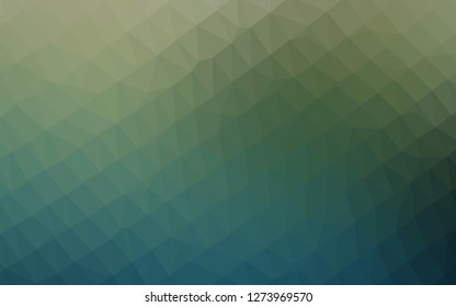Dark Blue, Green vector abstract mosaic pattern. Brand new colorful illustration in with gradient. Template for your brand book.