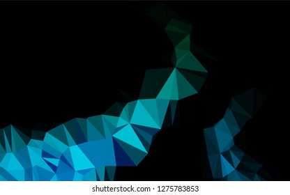 Dark Blue, Green vector abstract polygonal texture. An elegant bright illustration with gradient. Brand new style for your business design.