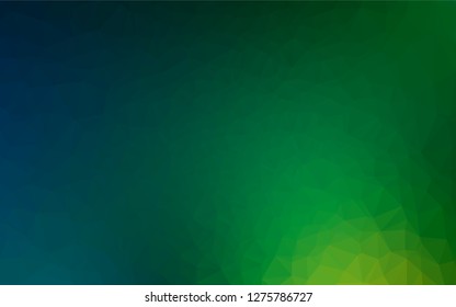 Dark Blue, Green vector abstract polygonal layout. Shining colored illustration in a Brand new style. The elegant pattern can be used as part of a brand book.
