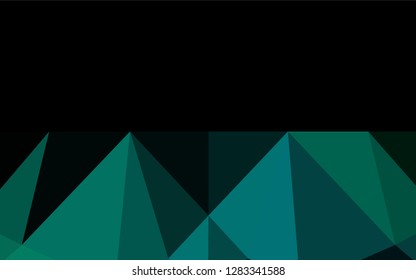 Dark Blue, Green vector abstract polygonal layout. Colorful illustration in abstract style with gradient. The best triangular design for your business.