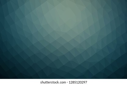 Dark Blue, Green vector abstract polygonal texture. Shining colored illustration in a Brand new style. The best triangular design for your business.