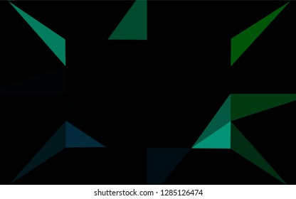 Dark Blue, Green vector abstract polygonal texture. Glitter abstract illustration with an elegant design. Brand new design for your business.