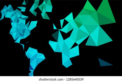 Dark Blue, Green vector abstract mosaic backdrop. Creative illustration in halftone style with gradient. A completely new design for your business.