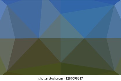 Dark Blue, Green vector abstract polygonal cover. Triangular geometric sample with gradient.  The polygonal design can be used for your web site.