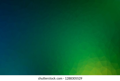 Dark Blue, Green vector abstract mosaic background. Creative illustration in halftone style with gradient. Elegant pattern for a brand book.