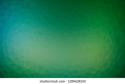 Dark Blue, Green vector abstract polygonal texture. A vague abstract illustration with gradient. Completely new design for your business.