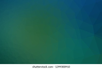 Dark Blue, Green vector abstract polygonal texture. Brand new colorful illustration in with gradient. Template for a cell phone background.