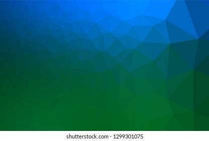 Dark Blue, Green vector abstract polygonal layout. An elegant bright illustration with gradient. The elegant pattern can be used as part of a brand book.