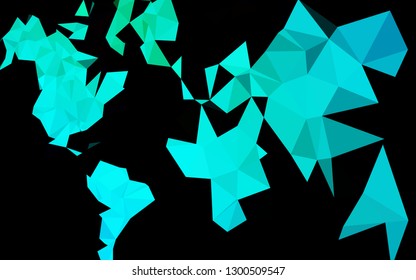 Dark Blue, Green vector abstract polygonal texture. A completely new color illustration in a vague style. New texture for your design.