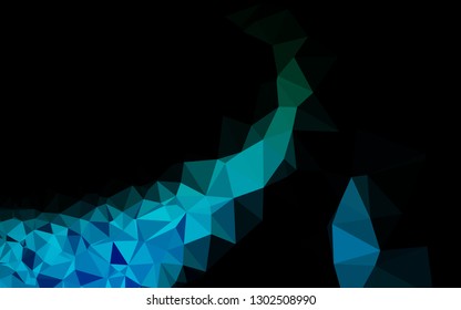 Dark Blue, Green vector abstract mosaic background. A completely new color illustration in a vague style. Brand new design for your business.