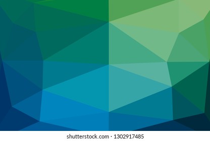 Dark Blue, Green vector abstract mosaic background. Brand new colorful illustration in with gradient. New texture for your design.