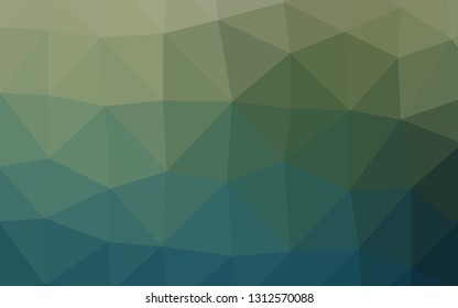 Dark Blue, Green vector abstract polygonal layout. A completely new color illustration in a vague style. The best triangular design for your business.