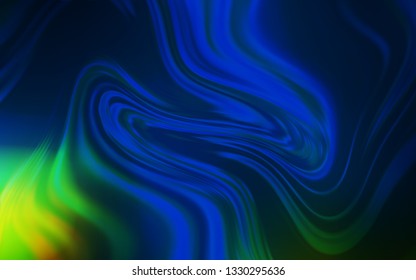 Dark Blue, Green vector abstract bright texture. A completely new colored illustration in blur style. New style design for your brand book.