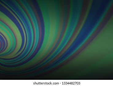 Dark Blue, Green vector abstract bright template. Colorful illustration in blurry style with gradient. A new texture for your design.