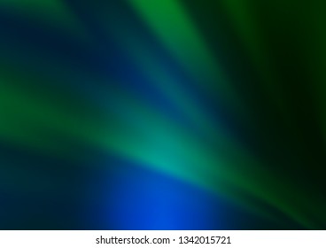 Dark Blue, Green vector abstract bright template. Colorful illustration in blurry style with gradient. The background for your creative designs.
