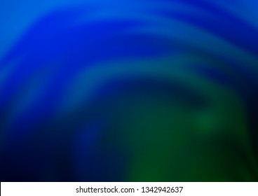 Dark Blue, Green vector abstract blurred template. Glitter abstract illustration with an elegant design. A new texture for your design.
