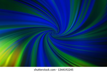 Dark Blue, Green vector abstract blurred background. A completely new colored illustration in blur style. New way of your design.