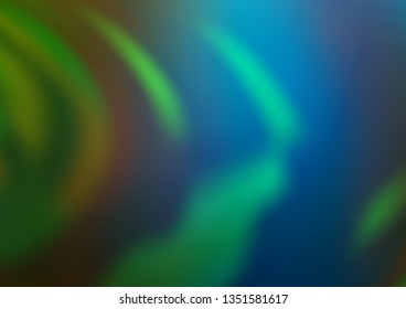 Dark Blue, Green vector abstract blurred background. Shining colorful illustration in a Brand new style. The template for backgrounds of cell phones.
