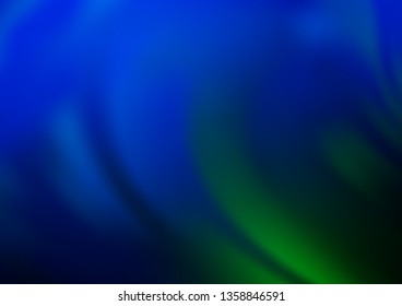 Dark Blue, Green vector abstract blurred pattern. Modern geometrical abstract illustration with gradient. The background for your creative designs.