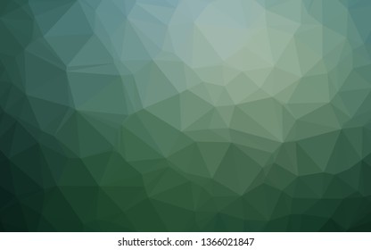 Dark Blue, Green vector abstract polygonal texture. A sample with polygonal shapes. Template for your brand book.