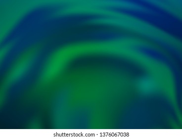 Dark Blue, Green vector abstract bokeh pattern. Colorful abstract illustration with gradient. A completely new design for your business.