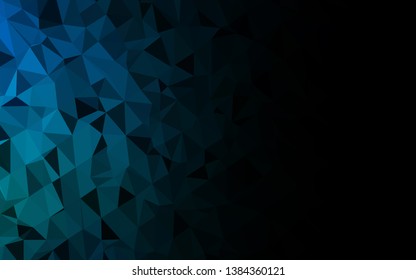 Dark Blue, Green vector abstract mosaic background. Glitter abstract illustration with an elegant design. Completely new template for your business design.
