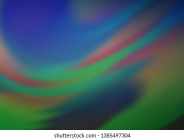 Dark Blue, Green vector abstract blurred template. Colorful abstract illustration with gradient. Brand new style for your business design.