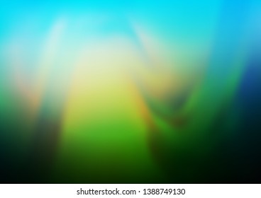Dark Blue, Green vector abstract template. Colorful abstract illustration with gradient. The background for your creative designs.
