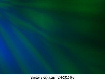Dark Blue, Green vector abstract background. Glitter abstract illustration with an elegant design. A new texture for your design.