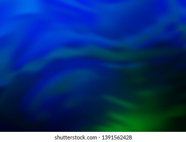 Dark Blue, Green vector abstract template. Colorful illustration in blurry style with gradient. Brand new style for your business design.