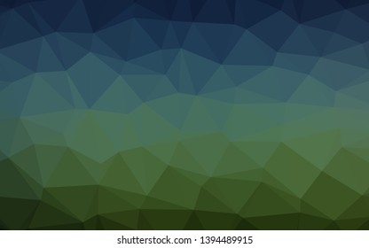 Dark Blue, Green vector abstract mosaic background. A vague abstract illustration with gradient. Brand new design for your business.