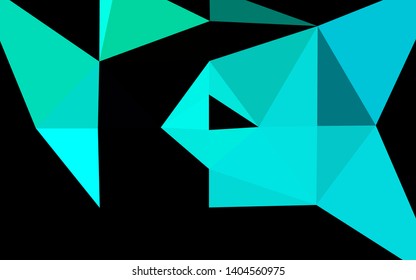Dark Blue, Green vector abstract mosaic background. Modern geometrical abstract illustration with gradient. Completely new template for your business design.