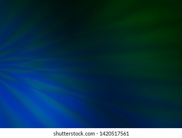Dark Blue, Green vector abstract blurred template. A vague abstract illustration with gradient. The template can be used for your brand book.