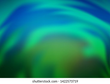 Dark Blue, Green vector abstract bright template. A completely new color illustration in a bokeh style. Brand new design for your business.