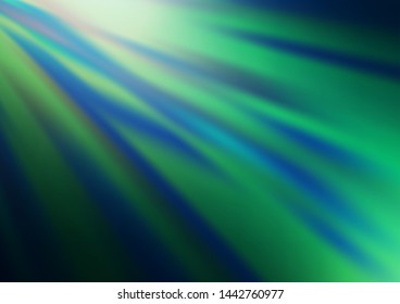 Dark Blue, Green vector abstract blurred background. A vague abstract illustration with gradient. The template for backgrounds of cell phones.