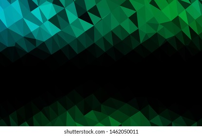 Dark Blue, Green vector abstract mosaic pattern. Modern geometrical abstract illustration with gradient. Completely new design for your business.