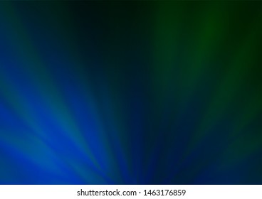 Dark Blue, Green vector abstract blurred template. Creative illustration in halftone style with gradient. A completely new design for your business.