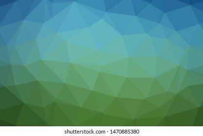 Dark Blue, Green vector abstract polygonal cover. Brand new colorful illustration in with gradient. New texture for your design.