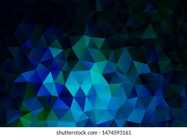 Dark Blue, Green vector abstract polygonal background. Polygonal abstract illustration with gradient. A new texture for your web site.