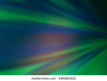 Dark Blue, Green vector abstract template. A completely new color illustration in a bokeh style. A completely new design for your business.