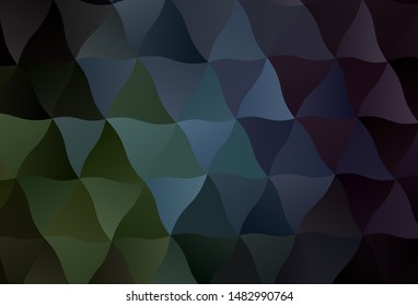 Dark Blue, Green vector abstract polygonal background. Shining polygonal illustration, which consist of triangles. Brand new design for your business.
