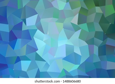 Dark Blue, Green vector abstract polygonal template. Colorful illustration in polygonal style with gradient. Template for cell phone's backgrounds.