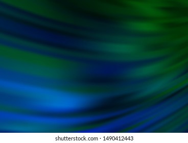 Dark Blue, Green vector abstract template. A completely new color illustration in a bokeh style. The blurred design can be used for your web site.