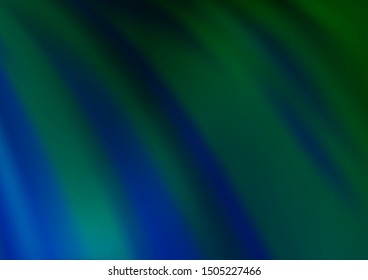 Dark Blue, Green vector abstract blurred pattern. An elegant bright illustration with gradient. The template can be used for your brand book.