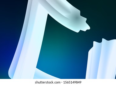 Dark Blue, Green vector abstract blurred background. Abstract colorful illustration with gradient. New style for your business design.