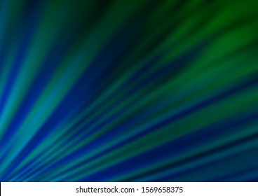 Dark Blue, Green vector abstract blurred background. A vague abstract illustration with gradient. A completely new design for your business.