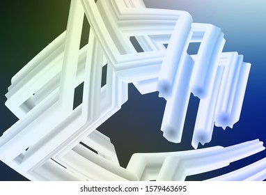 Dark Blue, Green vector abstract blurred layout. Creative illustration in halftone style with gradient. Smart design for your work.