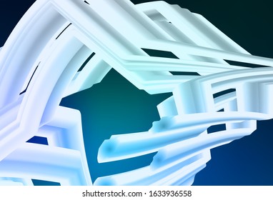 Dark Blue, Green vector abstract layout. Shining colorful illustration in smart style. New way of your design.