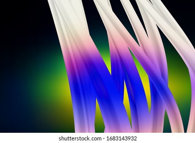 Planta brillante abstracta de vector verde, azul oscuro. Ilustración creativa en estilo de medio tono con degradado. Nuevo diseño de estilo para su libro de marca.